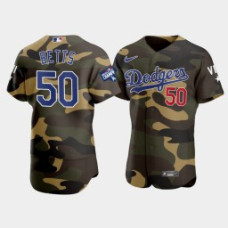 Men Los Angeles Dodgers Mookie Betts Camo 2021 Armed Forces Day Jersey