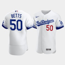 Los Angeles Dodgers Mookie Betts White City Connect Reverse Rare Jersey