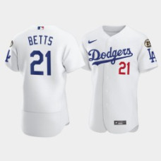 Los Angeles Dodgers Mookie Betts White Roberto Clemente Day Authentic Jersey