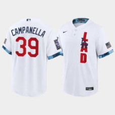 Men Los Angeles Dodgers #39 Roy Campanella White 2021 MLB All-Star Game Replica Jersey