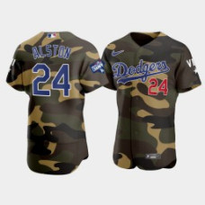 Men Los Angeles Dodgers Walter Alston Camo 2021 Armed Forces Day Jersey