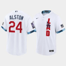 Men Los Angeles Dodgers #24 Walter Alston White 2021 MLB All-Star Game Replica Jersey
