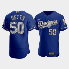 Los Angeles Dodgers #50 Mookie Betts Men's Diamond Edition Jersey - Royal