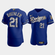 Los Angeles Dodgers #21 Walker Buehler Men's Diamond Edition Jersey - Royal