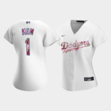 Women's Los Angeles Dodgers White 2021 Mother's Day NO.1 Mom Jersey