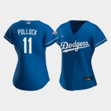 Women's Los Angeles Dodgers A.J. Pollock #11 Royal 2020 World Series Champions Replica Jersey