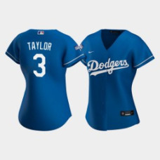 Women's Los Angeles Dodgers Chris Taylor #3 Royal 2020 World Series Champions Replica Jersey