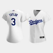 Women's Los Angeles Dodgers Chris Taylor #3 White Replica Nike 2020 Home Jersey