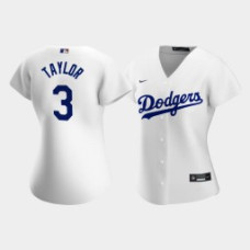 Women's Los Angeles Dodgers Chris Taylor #3 White Replica Nike Home Player Jersey