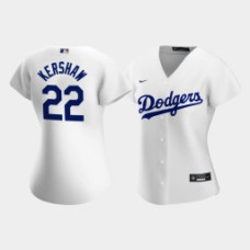 Women's Los Angeles Dodgers Clayton Kershaw #22 White Replica Nike Home Player Jersey