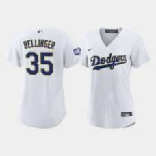 Women's Los Angeles Dodgers Cody Bellinger #35 White 2021 Gold Program Replica Jersey