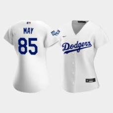Women's Los Angeles Dodgers Dustin May #85 White 2020 World Series Champions Replica Jersey