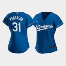 Women's Los Angeles Dodgers Joc Pederson #31 Royal Replica Nike 2020 Alternate Jersey