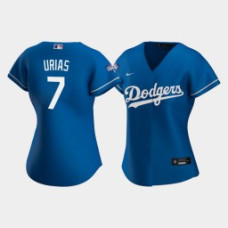 Women's Los Angeles Dodgers Julio Urias #7 Royal 2020 World Series Champions Replica Jersey