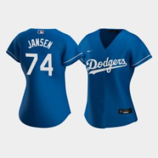 Women's Los Angeles Dodgers Kenley Jansen #74 Royal Replica Nike 2020 Alternate Jersey
