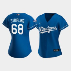 Women's Los Angeles Dodgers Ross Stripling #68 Royal 2020 World Series Champions Replica Jersey