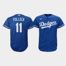 Youth Los Angeles Dodgers A.J. Pollock #11 Royal Replica Alternate Jersey