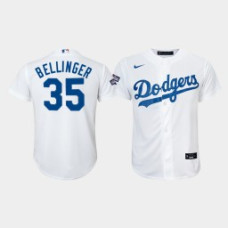 Youth Los Angeles Dodgers Cody Bellinger #35 White 2020 World Series Champions Nike Home Replica Player Jersey