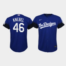 Youth Los Angeles Dodgers Corey Knebel #46 Royal 2021 City Connect Replica Jersey