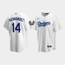 Youth Los Angeles Dodgers Enrique Hernandez #14 White 2020 World Series Replica Jersey