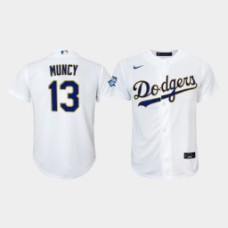 Youth Los Angeles Dodgers Max Muncy #13 White 2021 Gold Program Replica Jersey
