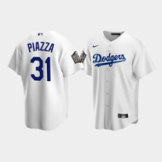 Youth Los Angeles Dodgers Mike Piazza #31 White 2020 World Series Replica Jersey