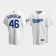 Youth Los Angeles Dodgers Tony Gonsolin #46 White 2020 World Series Champions Home Replica Jersey