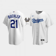 Youth Los Angeles Dodgers Walker Buehler #21 White 2020 World Series Replica Jersey